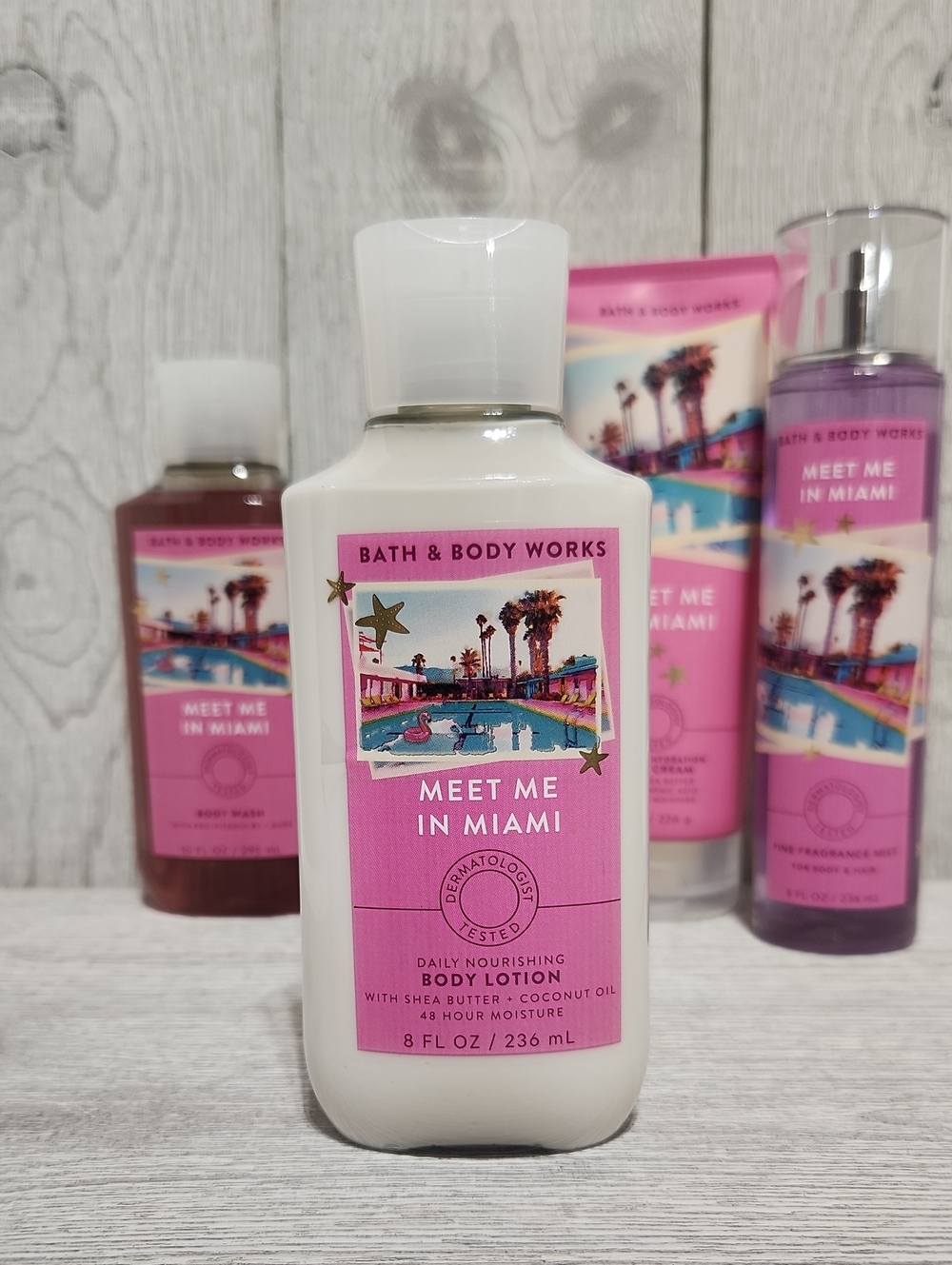 Bath & Body Works Meet Me In Miami 4pc Set Gel, Lotion, Cream, Mist - Picture 4 of 9